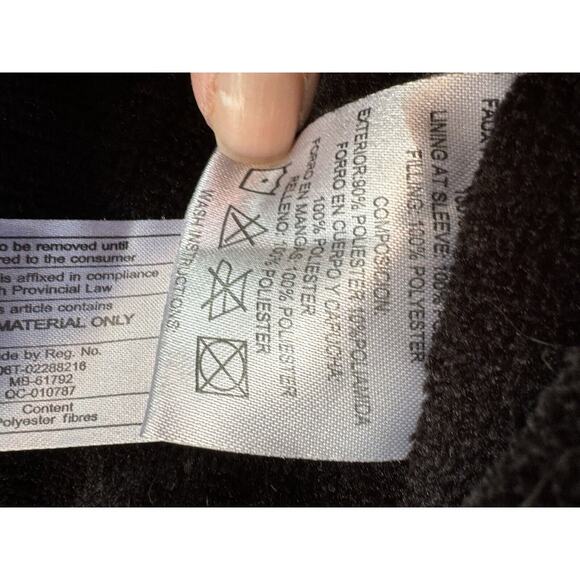 Snobbish‎ Women's Black Winter Coat Parka Fleece Warm Jacket Large *PICS GUC - Picture 9 of 14